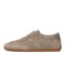 Kazar&nbsp;Men's taupe suede casual shoes with leather insert on the heel&nbsp;tmavošedá