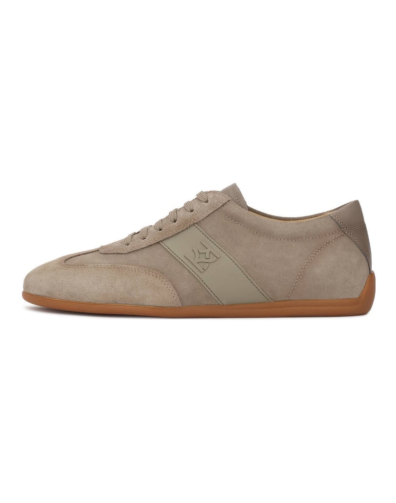 Kazar-Men's-taupe-suede-casual-shoes-with-leather-insert-on-the-heel-tmavošedá
