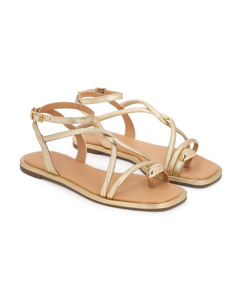 Kazar-Elegant-Genuine-leather-women's-sandals-in-gold-color-zlatá