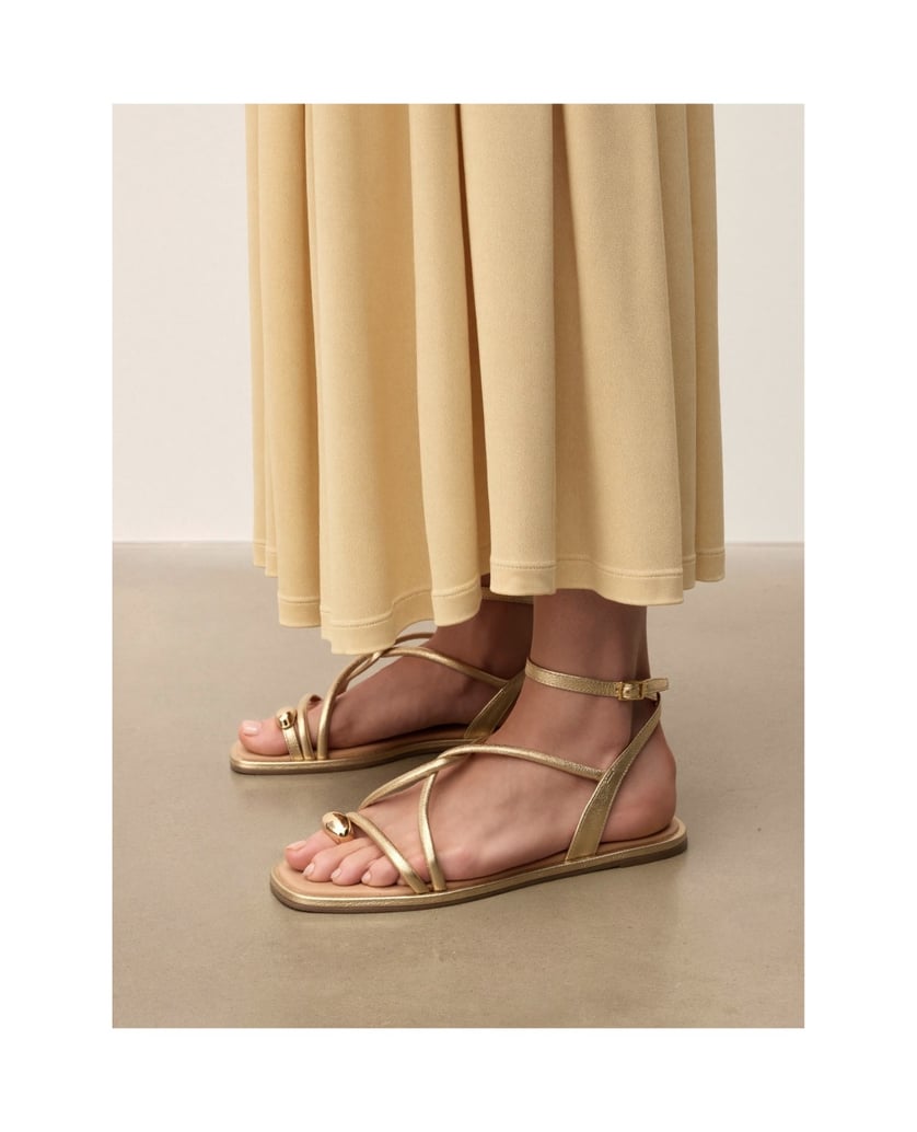 Kazar-Elegant-Genuine-leather-women's-sandals-in-gold-color-zlatá