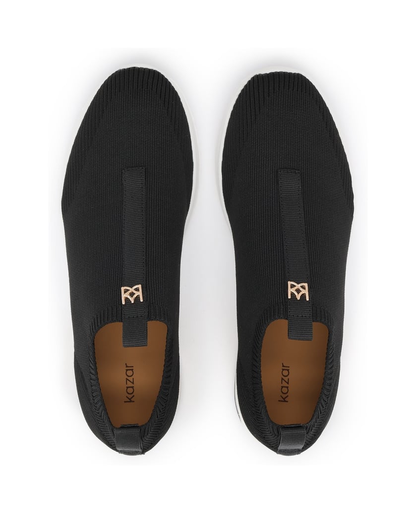 Kazar-Women's-slip-on-sneakers-in-black-čierna