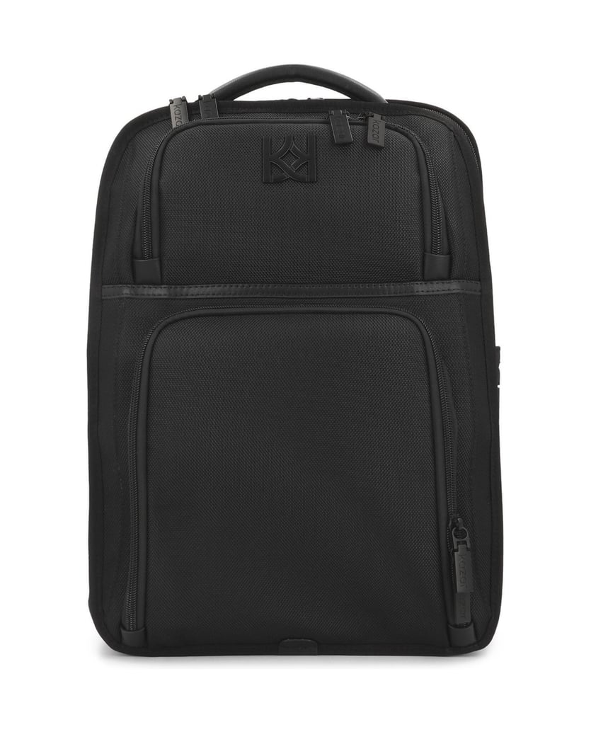 Kazar-Schwarzer-Herren-Rucksack-aus-Gewebe-mit-Laptop-Fach-schwarz
