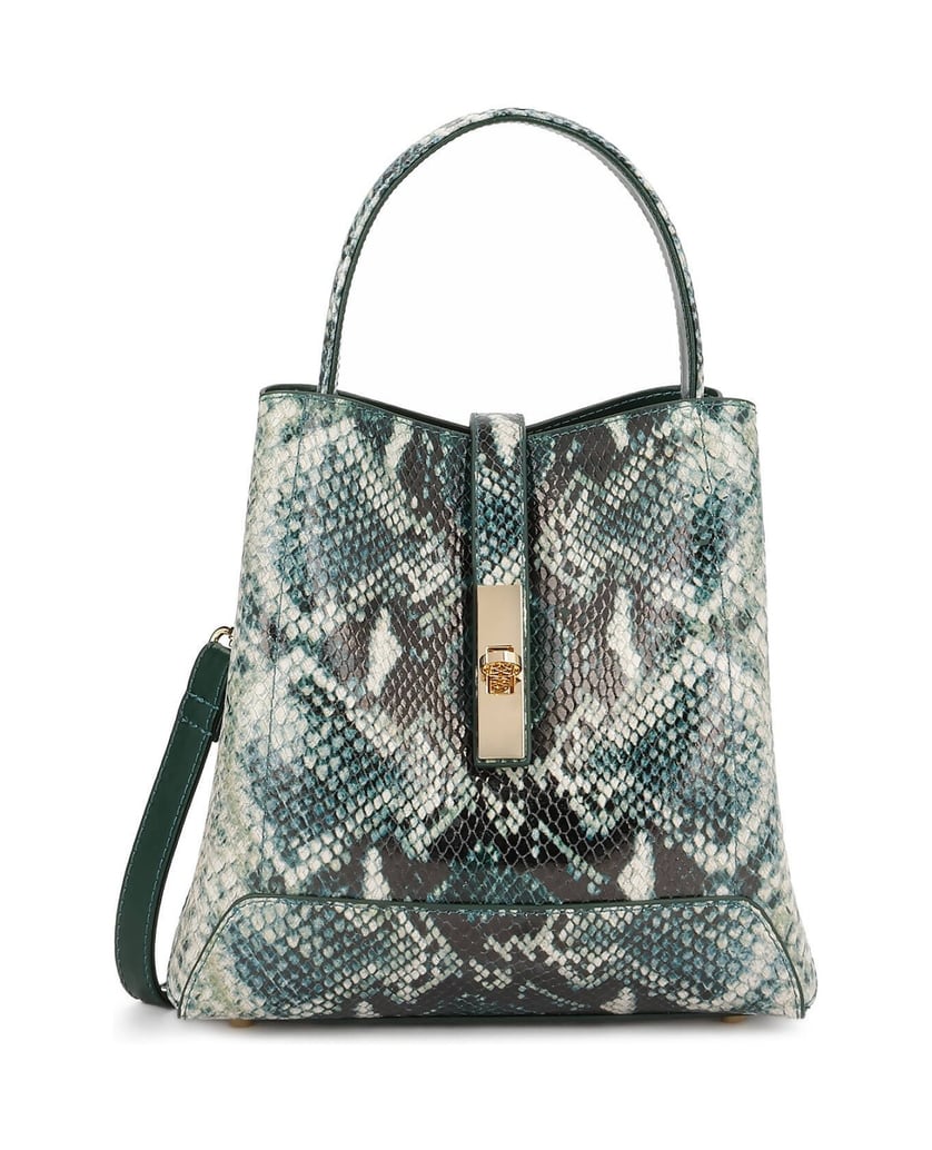 Kazar-Embossed-leather-bag-zelená