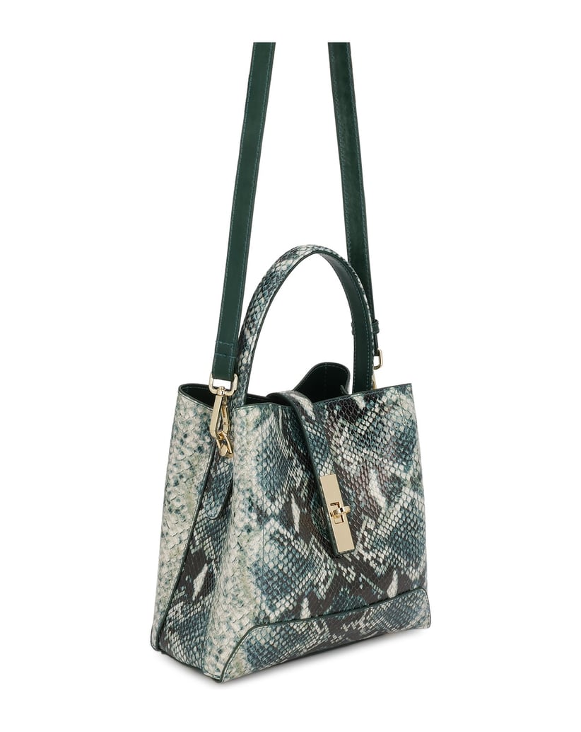 Kazar-Embossed-leather-bag-zelená