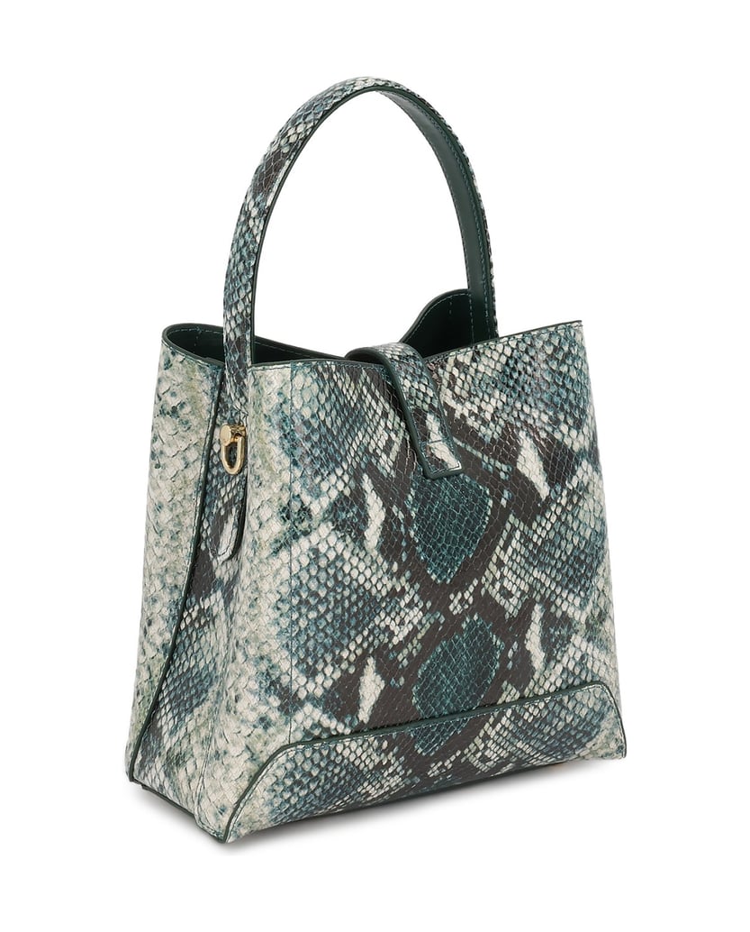 Kazar-Embossed-leather-bag-zelená