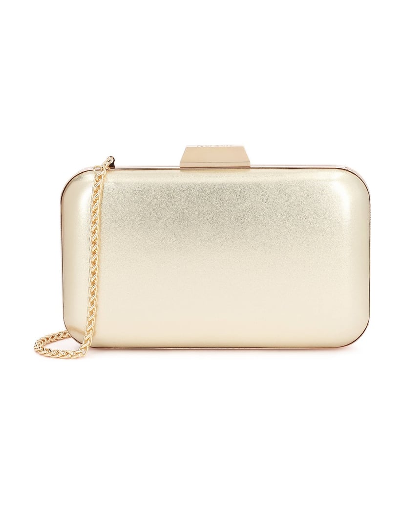 Kazar-Elegant-clutch-bag-with-detachable-chain-zlatá
