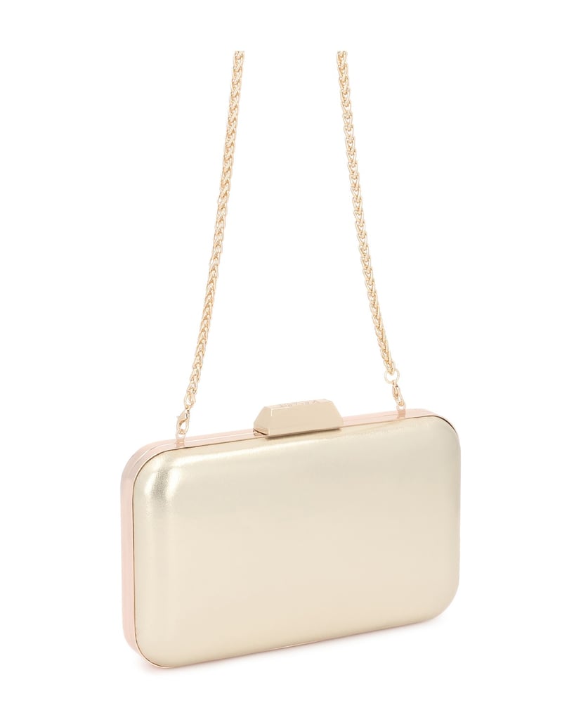 Kazar-Elegant-clutch-bag-with-detachable-chain-zlatá