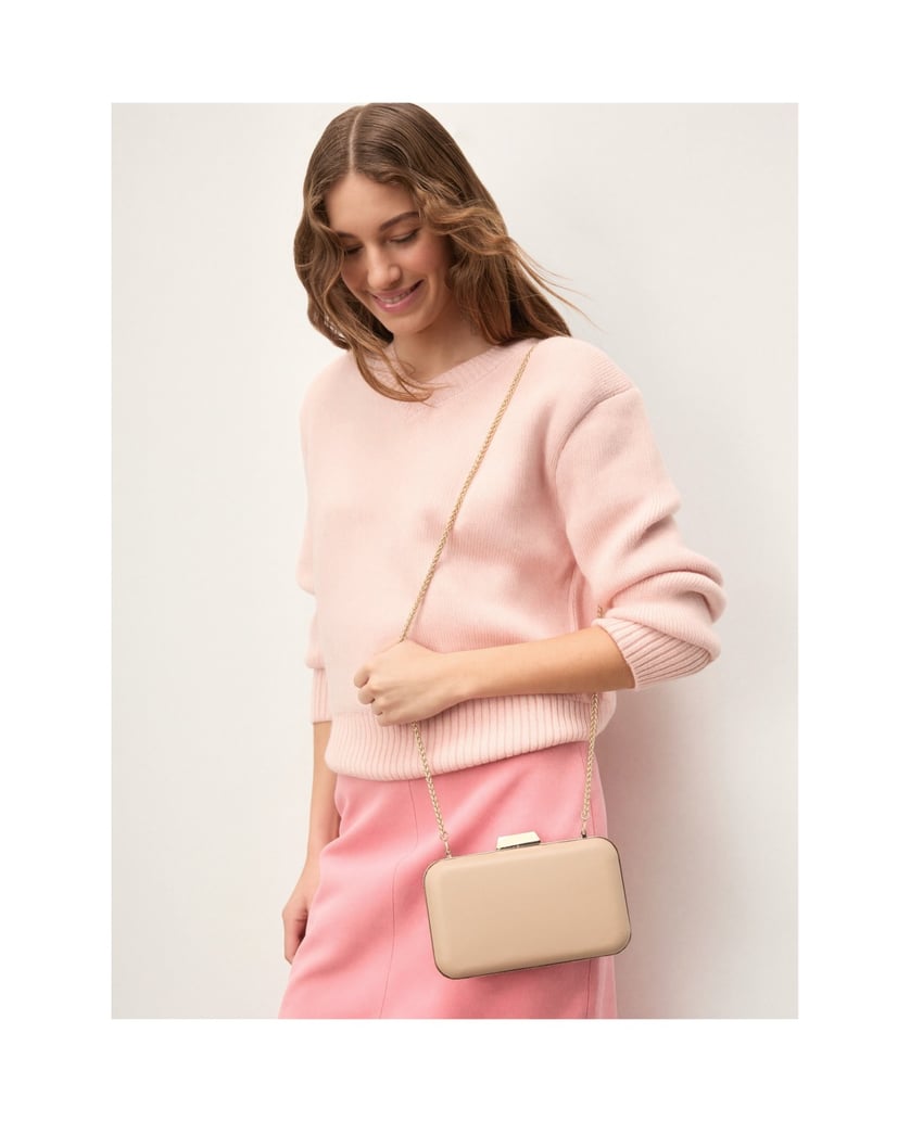 Kazar-Evening-stiff-chain-handbag-béžová