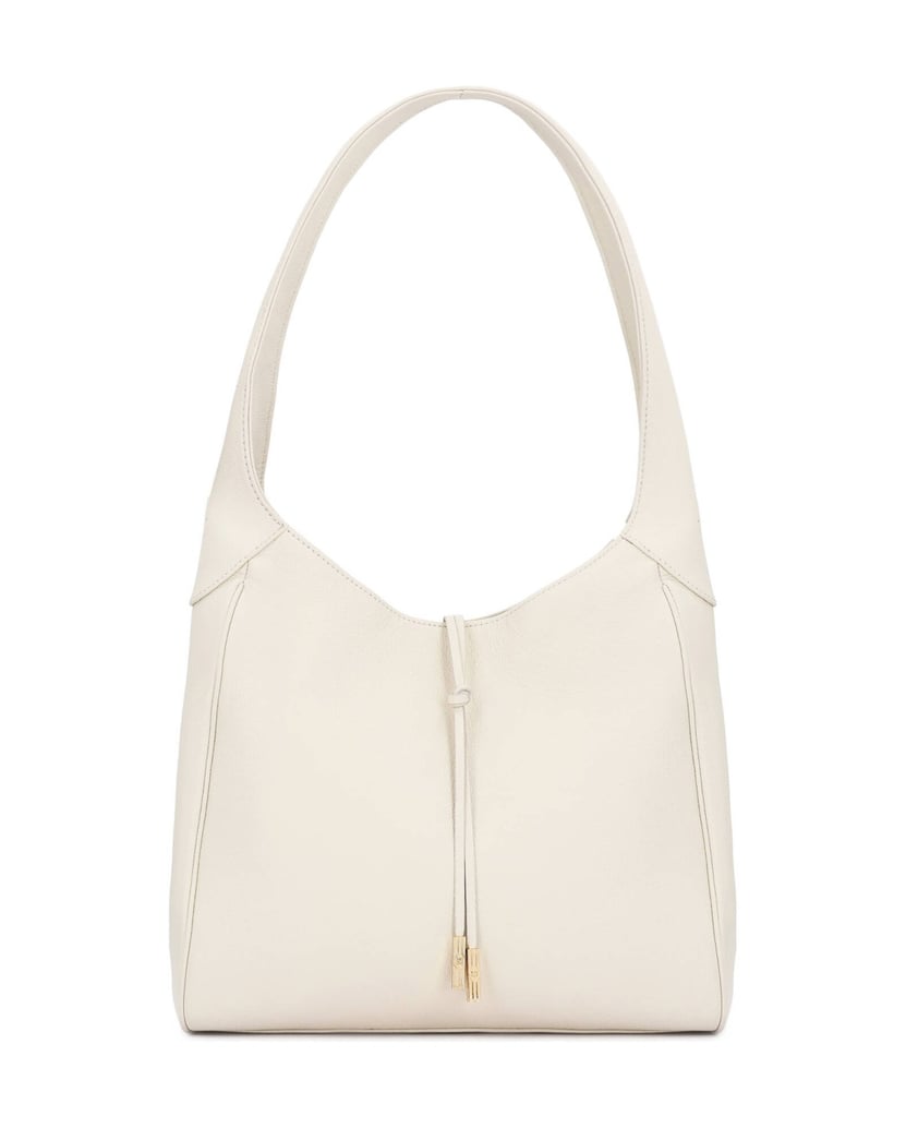 Kazar-Leather-hobo-bag-on-the-arm-bílá
