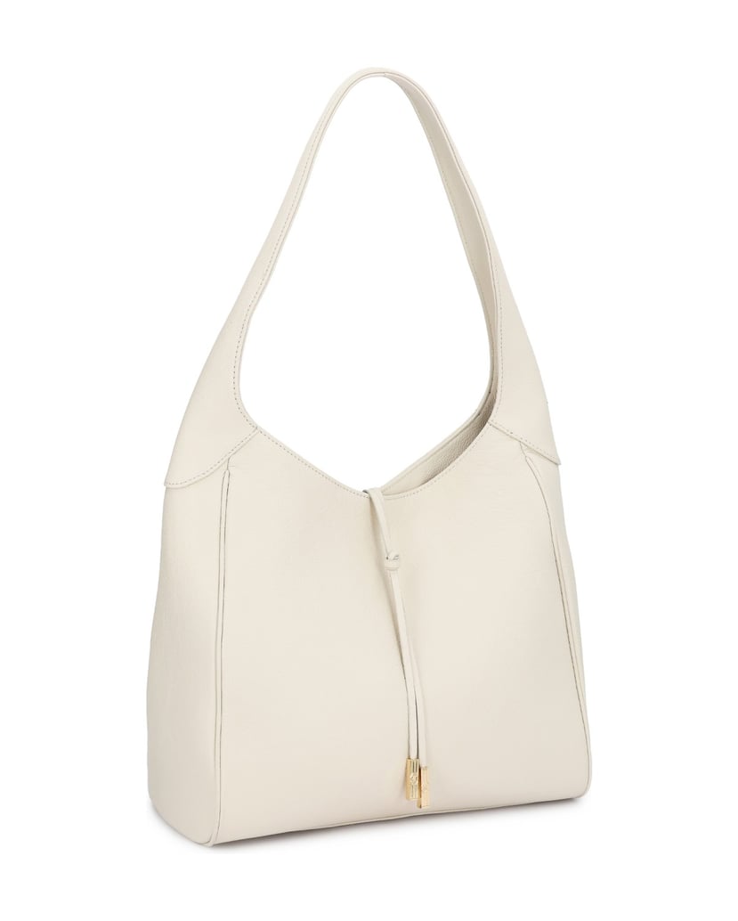 Kazar-Leather-hobo-bag-on-the-arm-bílá