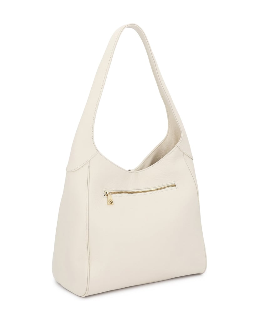Kazar-Leather-hobo-bag-on-the-arm-bílá