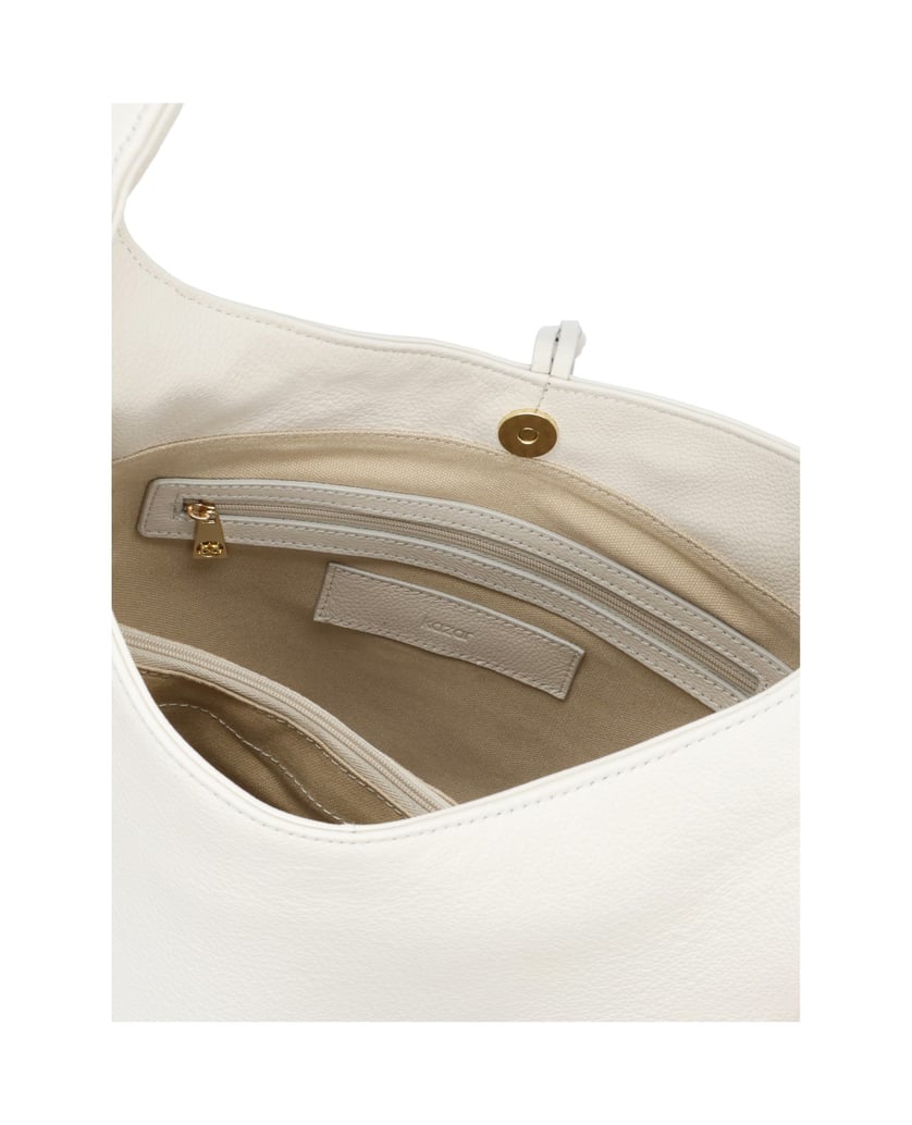 Kazar-Leather-hobo-bag-on-the-arm-bílá