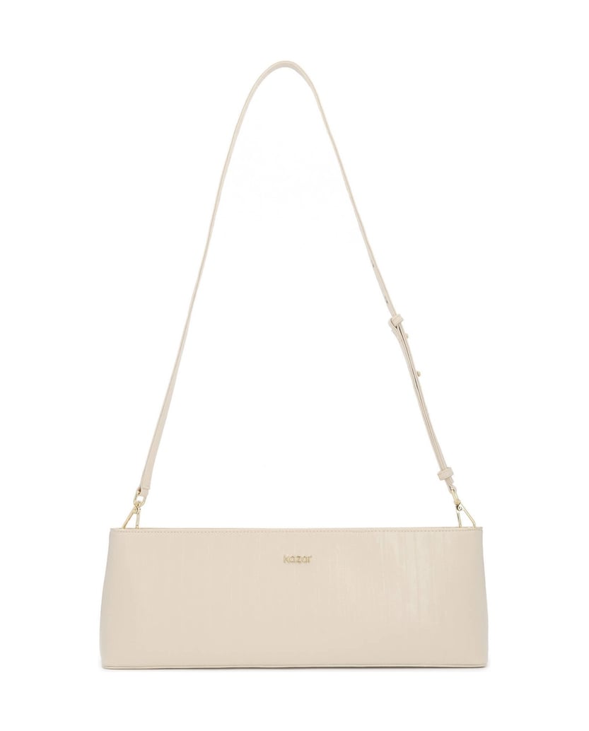 Kazar-Oblong-baguette-bag-in-embossed-leather-biela
