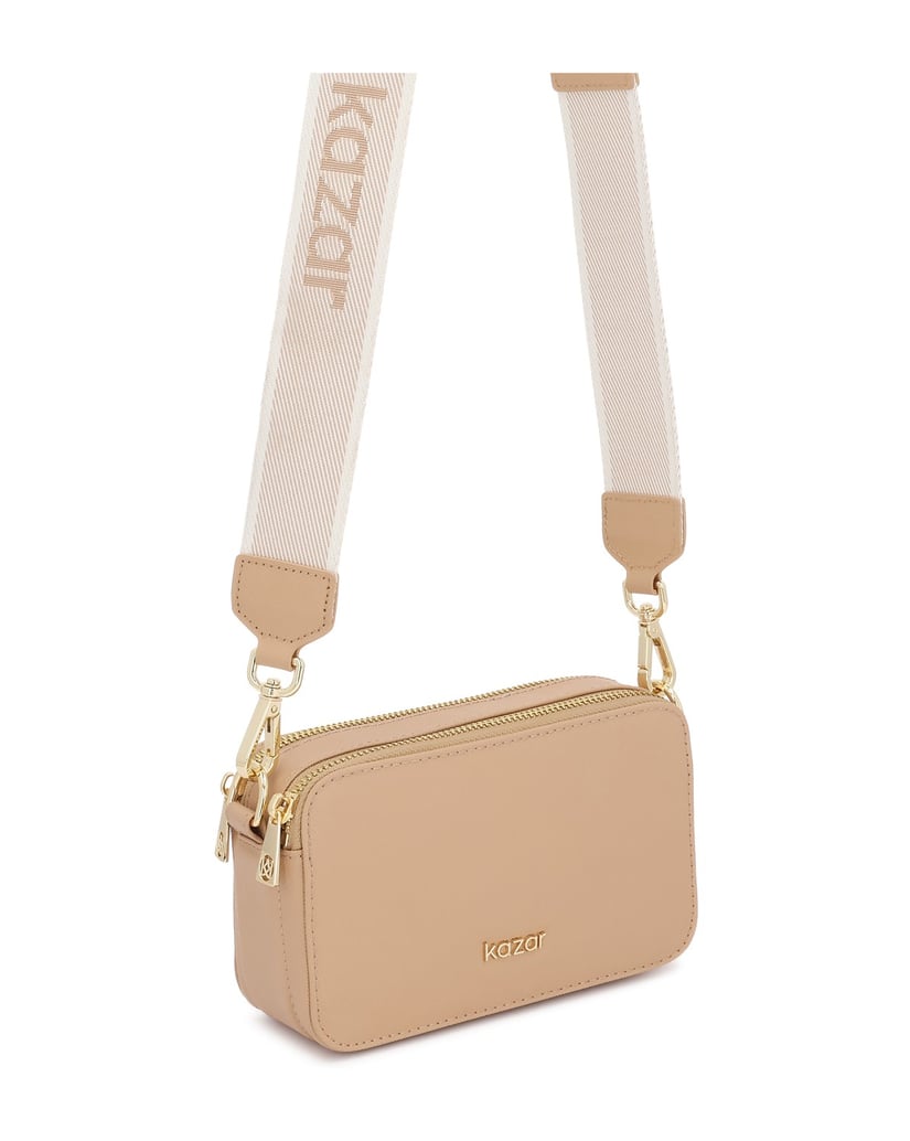 Kazar-Beige-bag-with-geometric-form-béžová