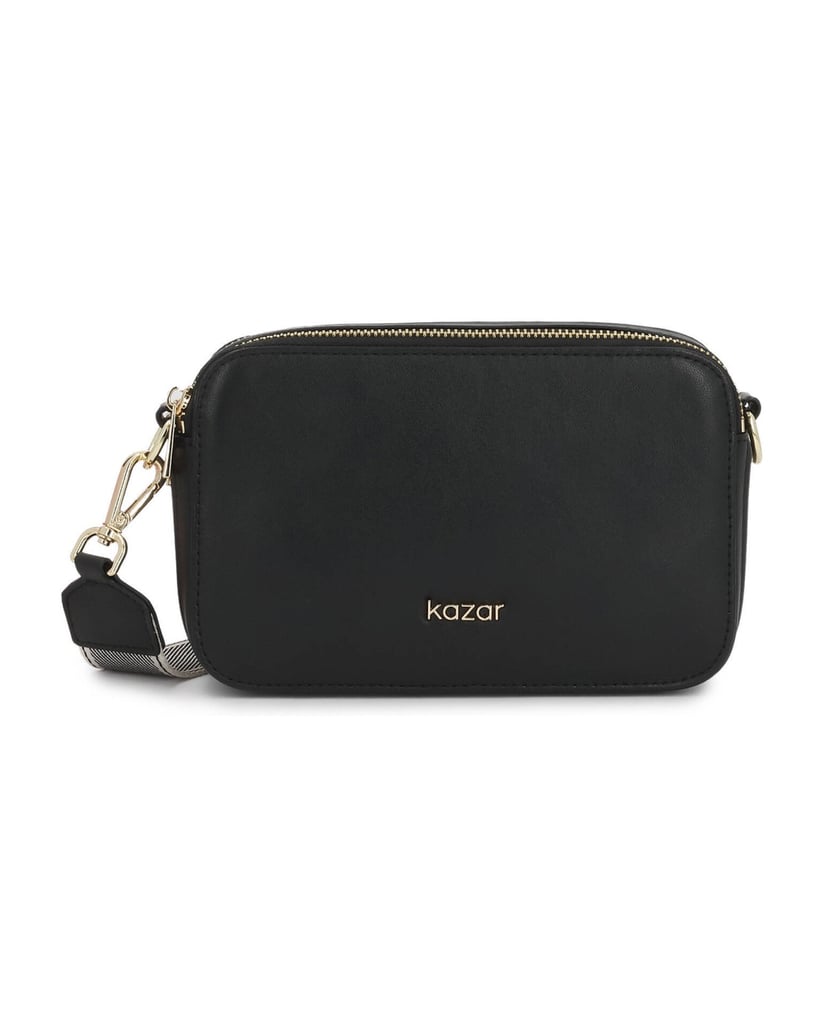 Kazar-Compact-crossbody-bag-in-genuine-leather-černá