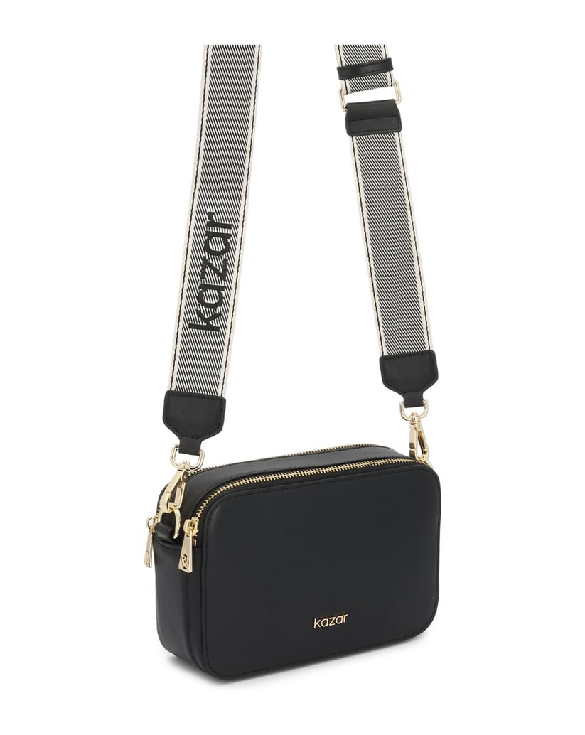 Kazar-Compact-crossbody-bag-in-genuine-leather-černá