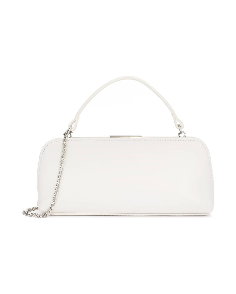 Kazar-White-wedding-bag-with-silver-chain-biela
