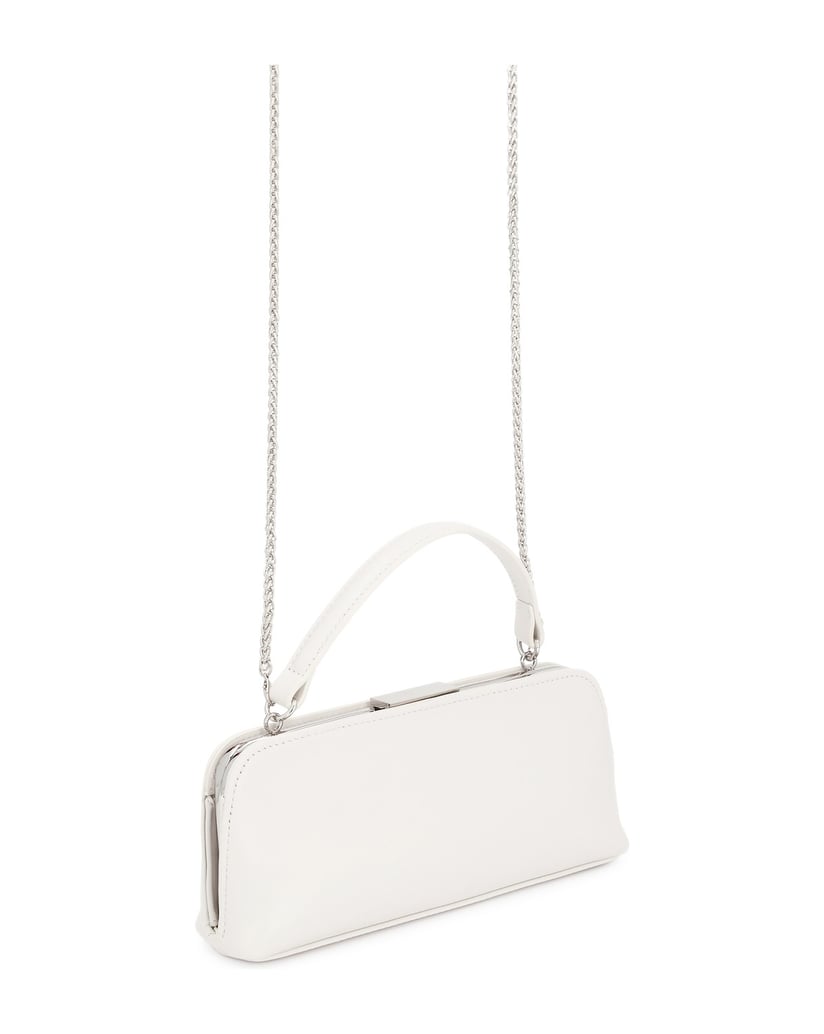 Kazar-White-wedding-bag-with-silver-chain-biela