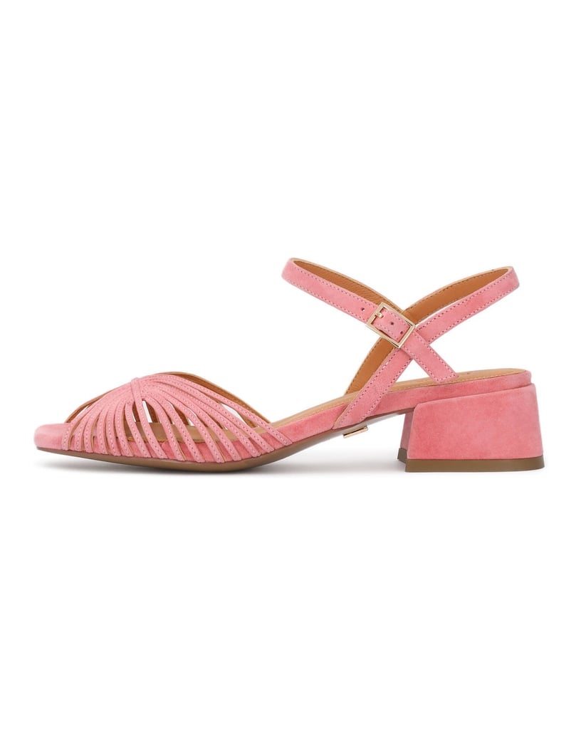 Kazar-Pink-low-heeled-sandals-růžová