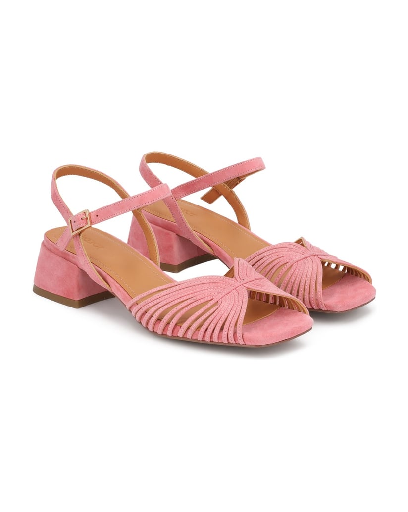 Kazar-Pink-low-heeled-sandals-růžová