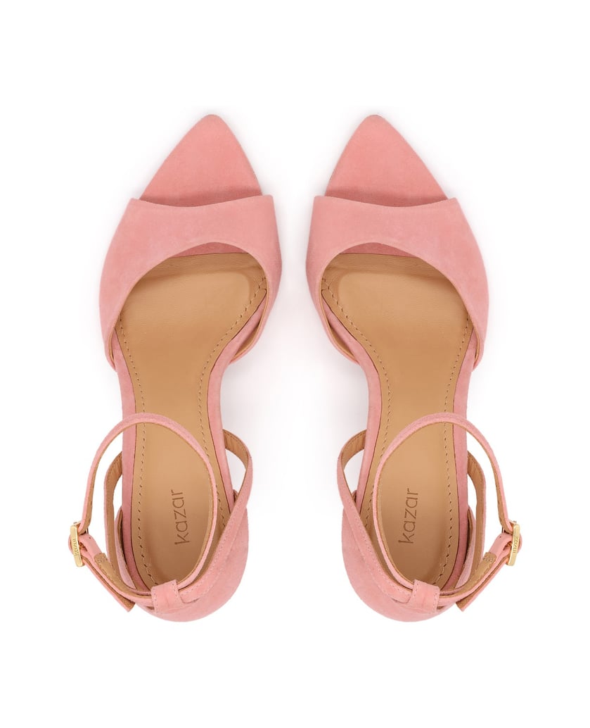 Kazar-Pink-suede-sandals-with-pointed-nose-ružová