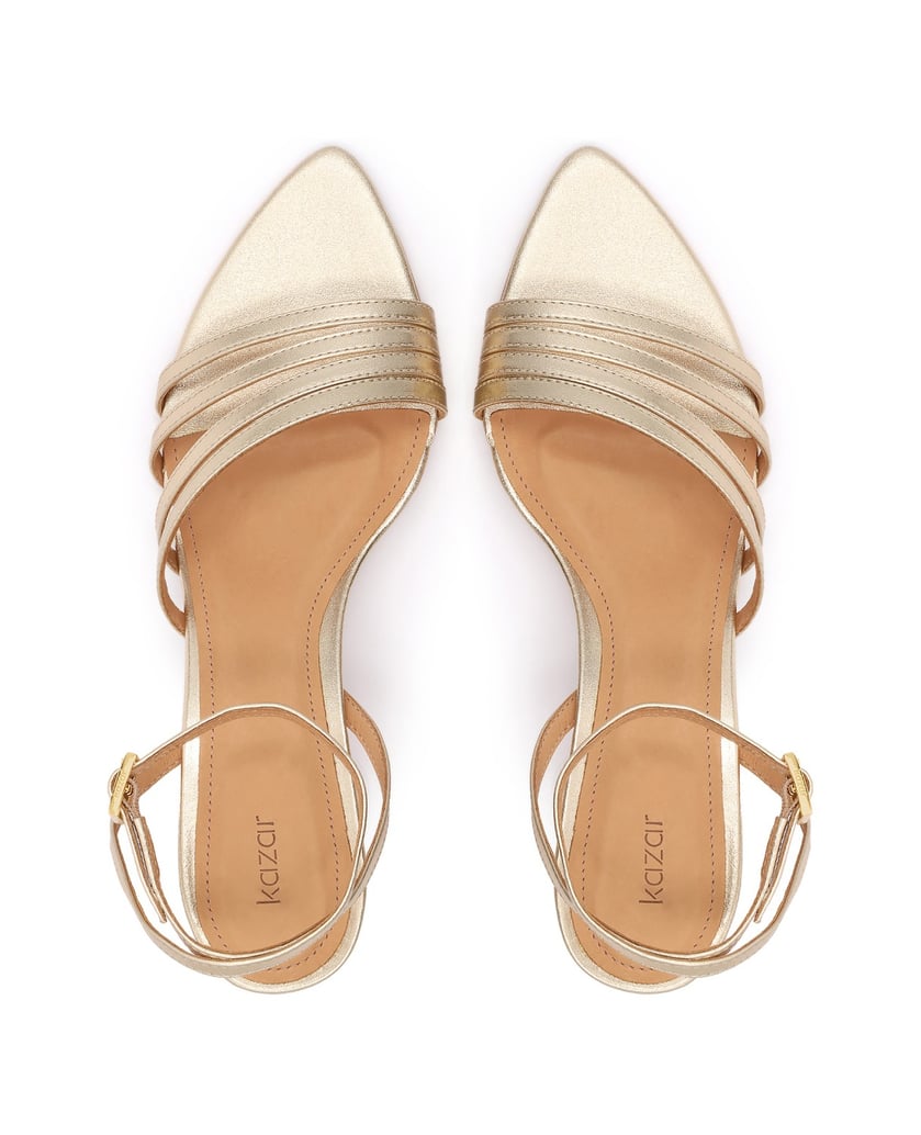 Kazar-Gold-leather-sandals-with-jewel-encrusted-straps-zlatá