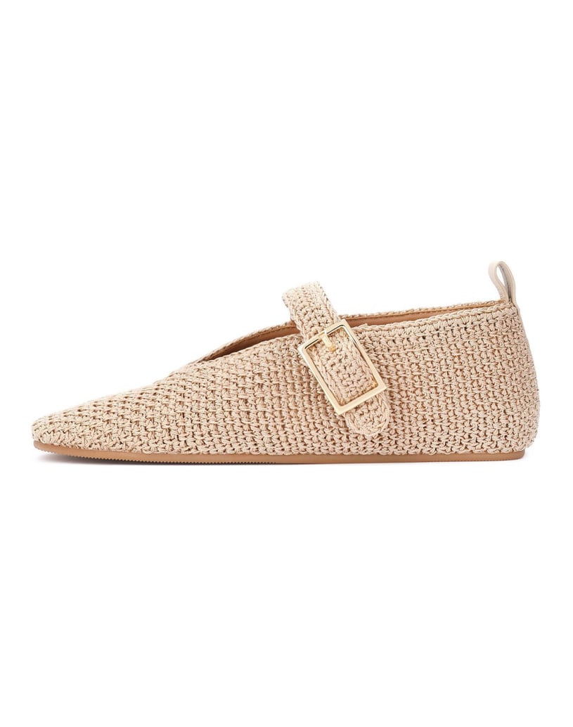 Kazar-Beige-plaid-ballerinas-béžová