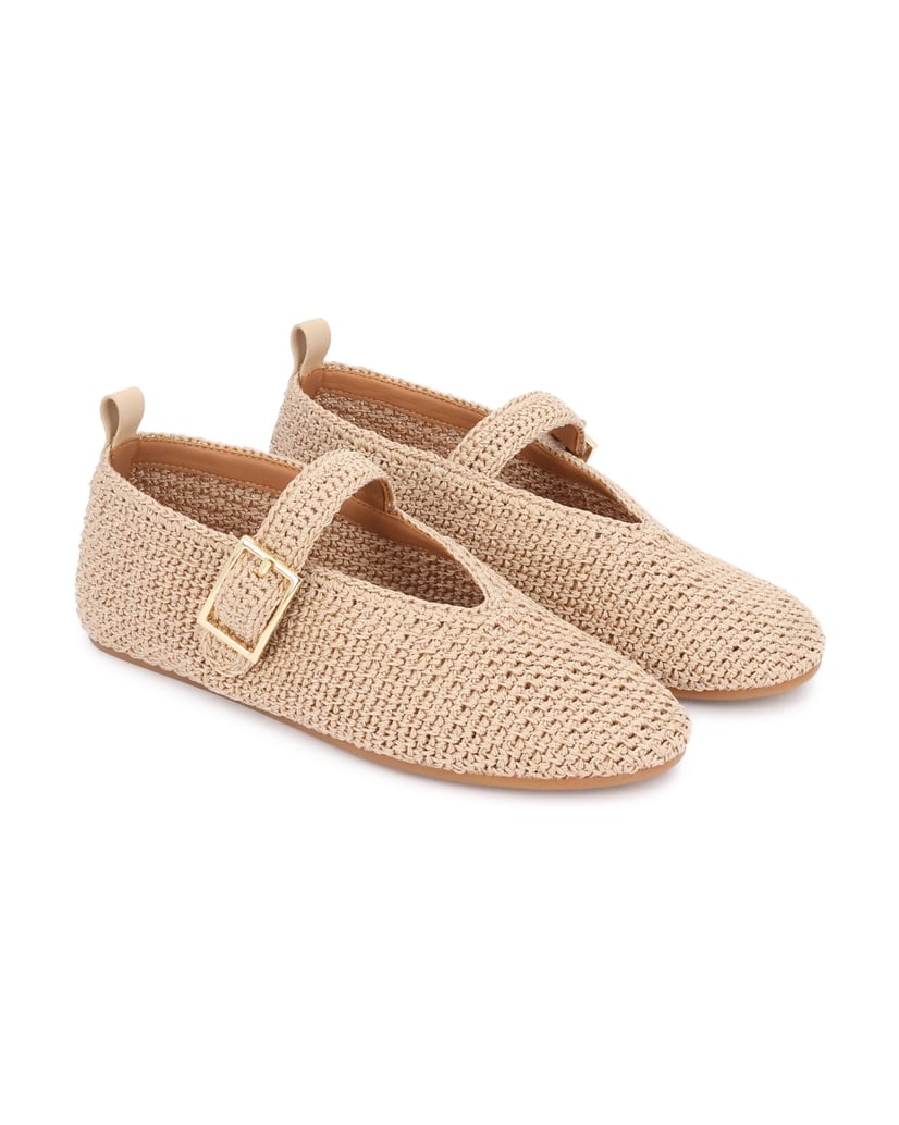 Kazar-Beige-plaid-ballerinas-béžová