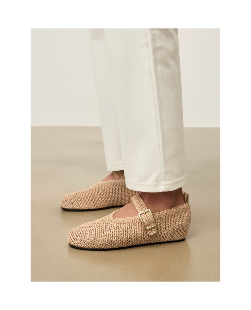 Kazar-Beige-plaid-ballerinas-béžová