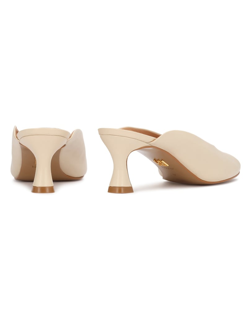 Kazar-Leather-mules-with-low-heel-béžová