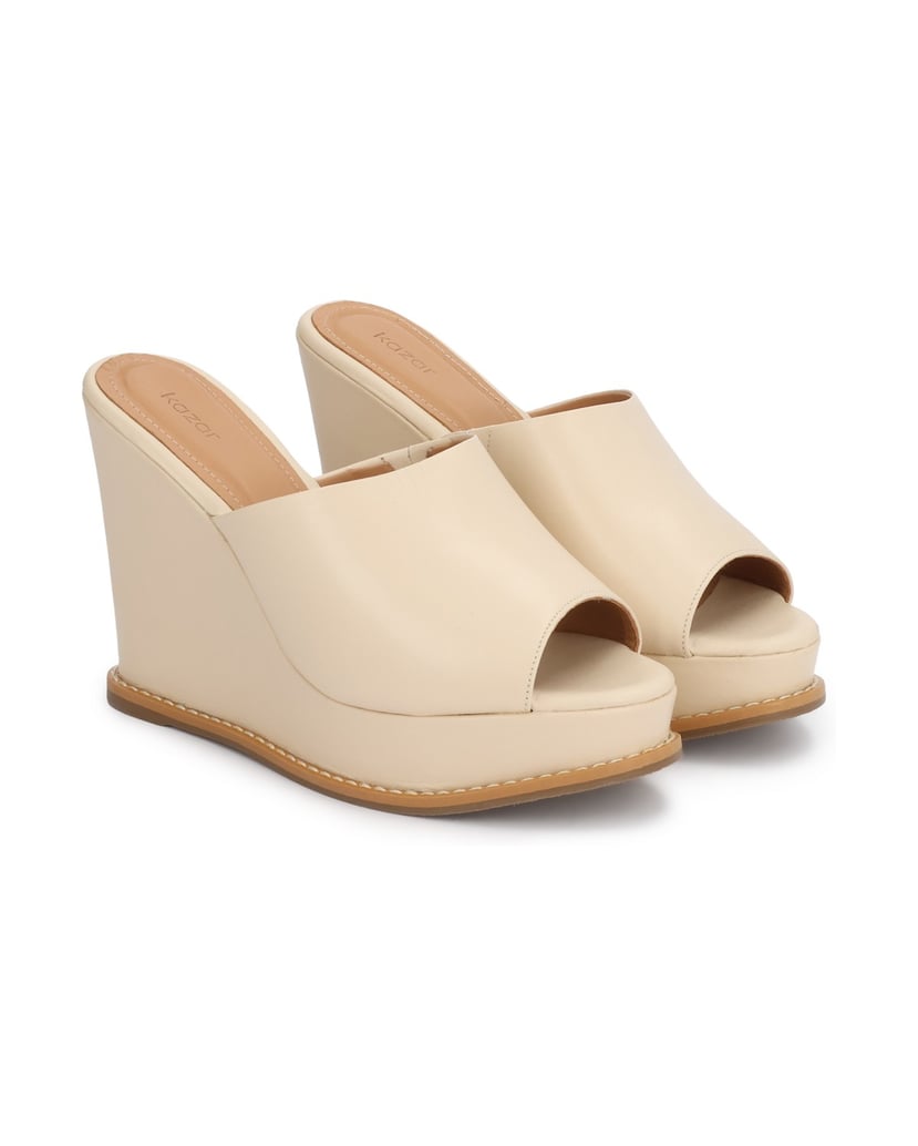 Kazar-Wedges-and-platform-leather-mules-béžová