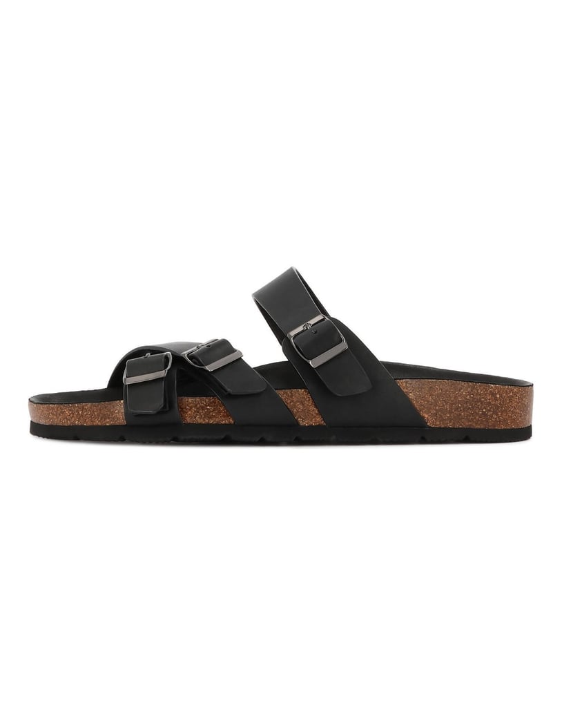 Kazar-Slides-with-crossed-adjustable-straps-černá