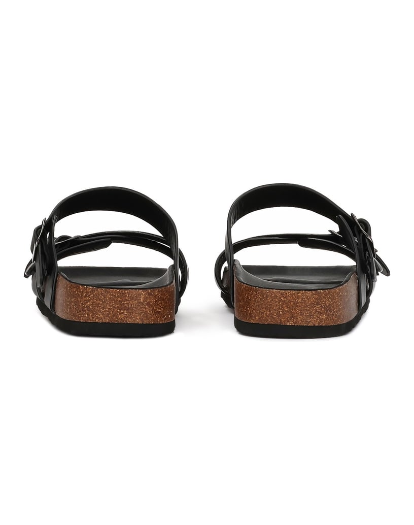 Kazar-Slides-with-crossed-adjustable-straps-černá