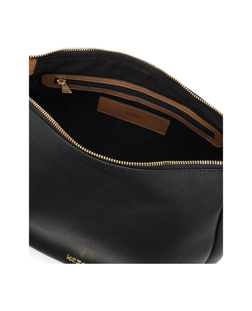 Kazar-Leather-bag-with-two-straps-černá