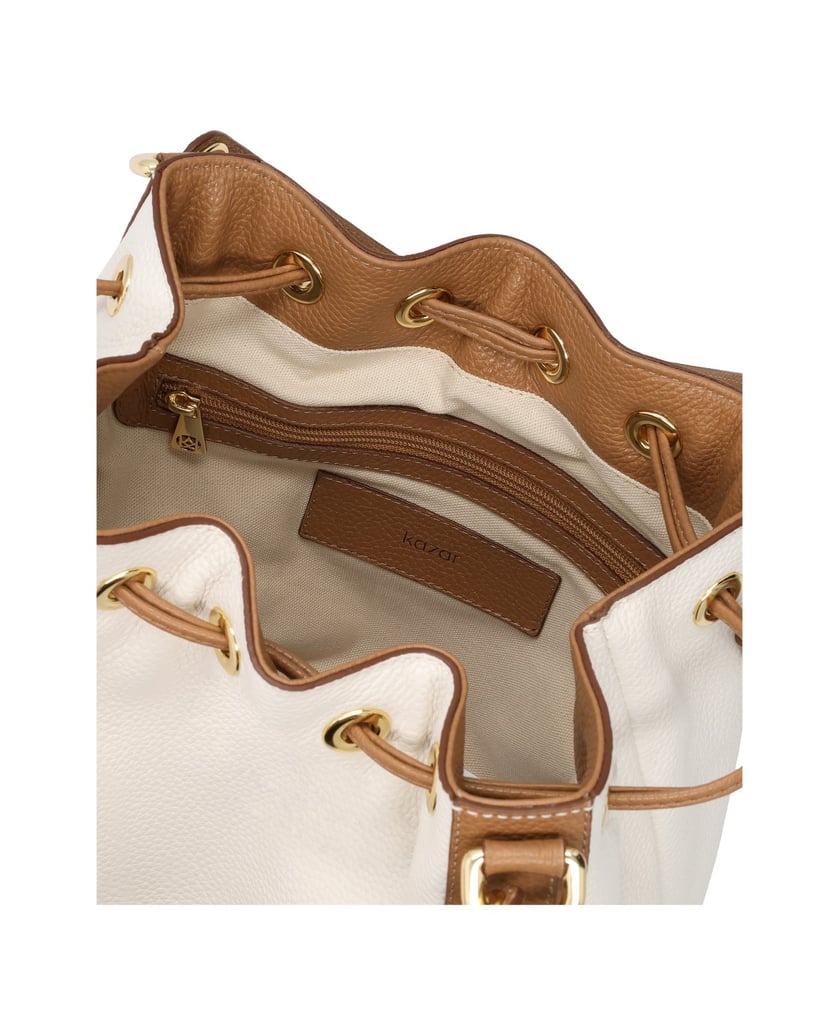 Kazar-Urban-genuine-leather-bucket-bag-biela