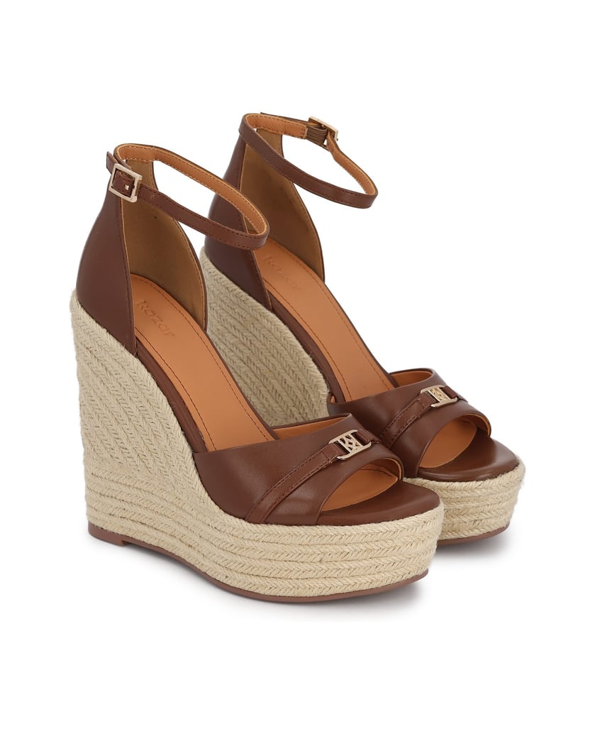 Kazar-Brown-leather-wedges-sandals-with-jute-braiding-hnedá