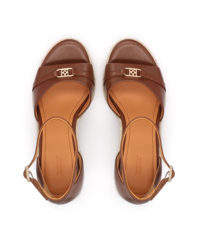Kazar-Brown-leather-wedges-sandals-with-jute-braiding-hnedá