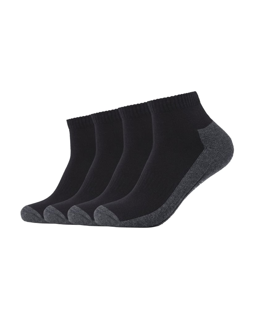 Camano-Sportsocken-kurz-Atmungsaktiv-Bequem-Perfekte-Passform-Tennissocken-Verstärkt-Herren-und-Damen-pro-tex-schwarz