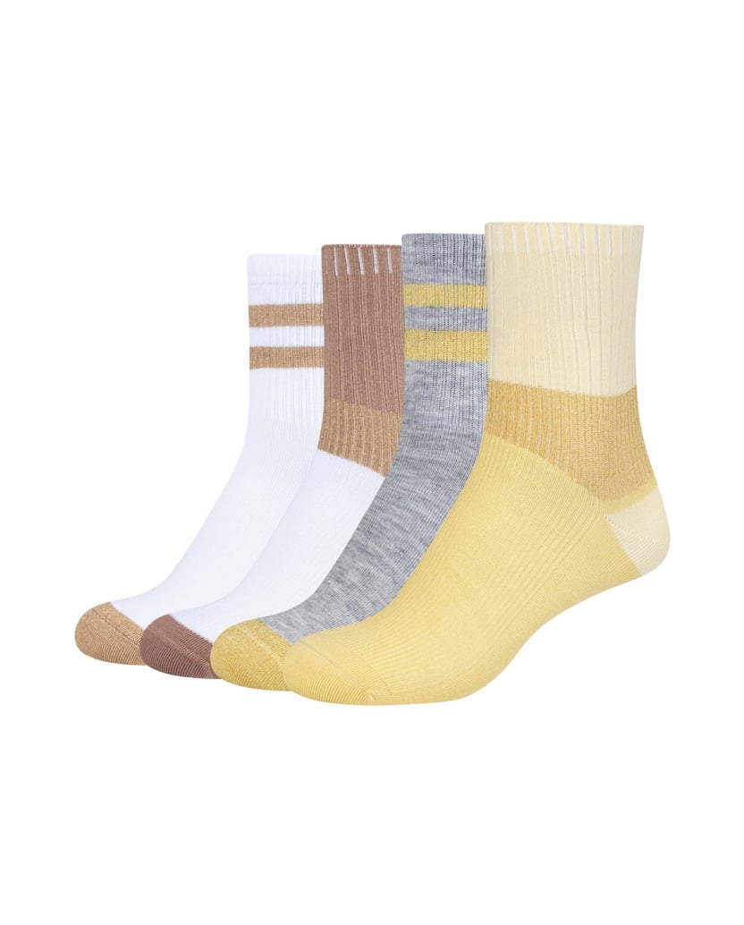 Camano-Socken-silky-touch-colourblock-Lurex-gelb