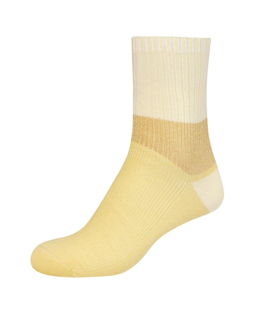 Camano-Socken-silky-touch-colourblock-Lurex-gelb