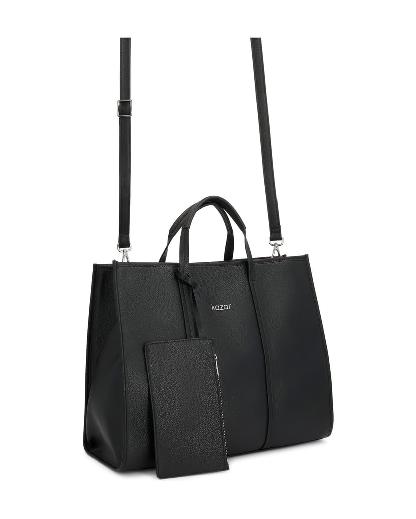 Kazar-Large-pea-leather-bag-černá
