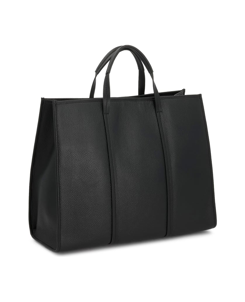 Kazar-Large-pea-leather-bag-černá