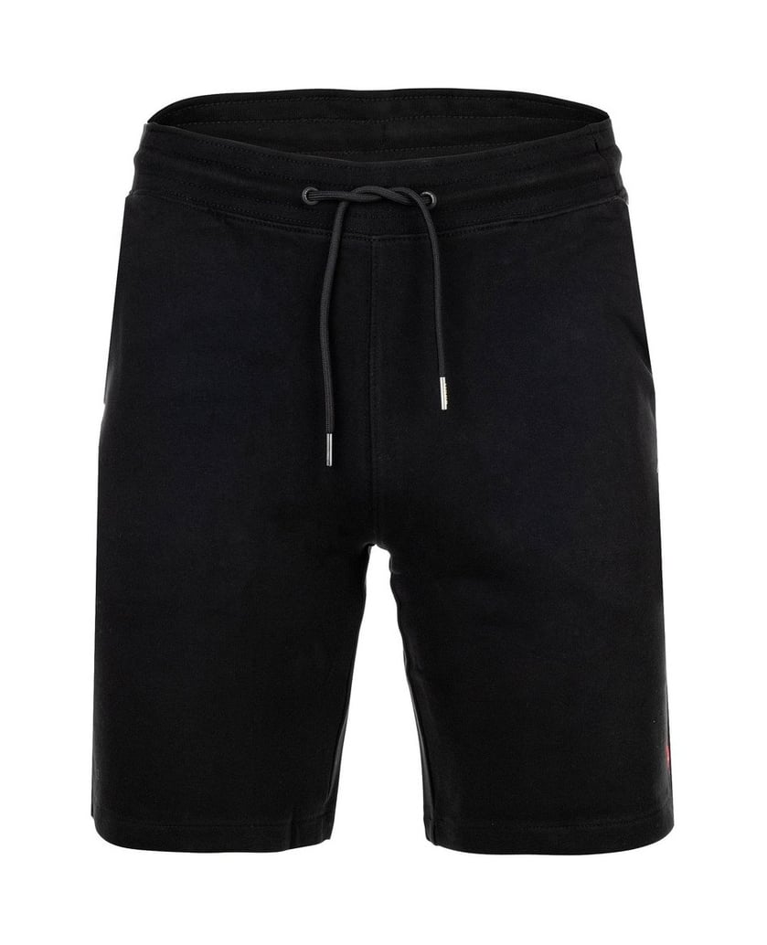 U.S.-POLO-Herren-Shorts-1er-Pack-Diagonal-Fleece-Caarbon-Finsih-Sweatshort-schwarz
