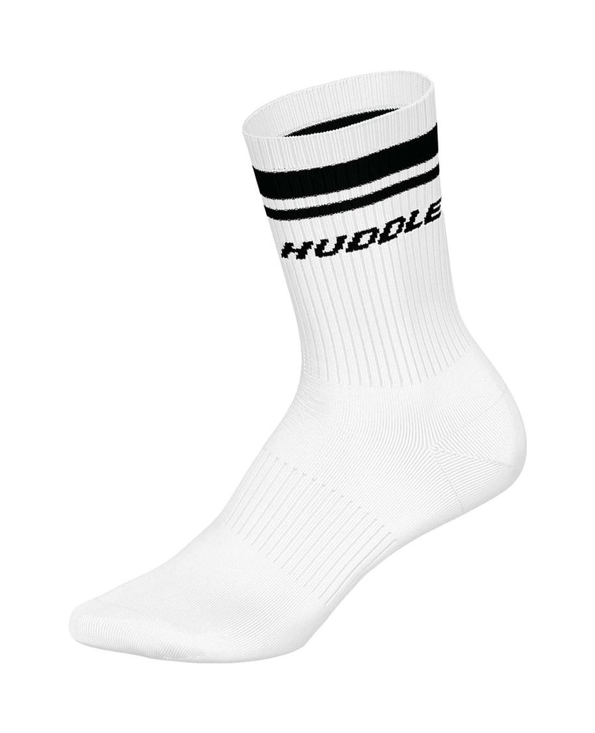 HUDDLE-Unisex-Socken-6er-Pack-HUDDLE-6pk-Crew-Socks-Double-Stripe-weiss