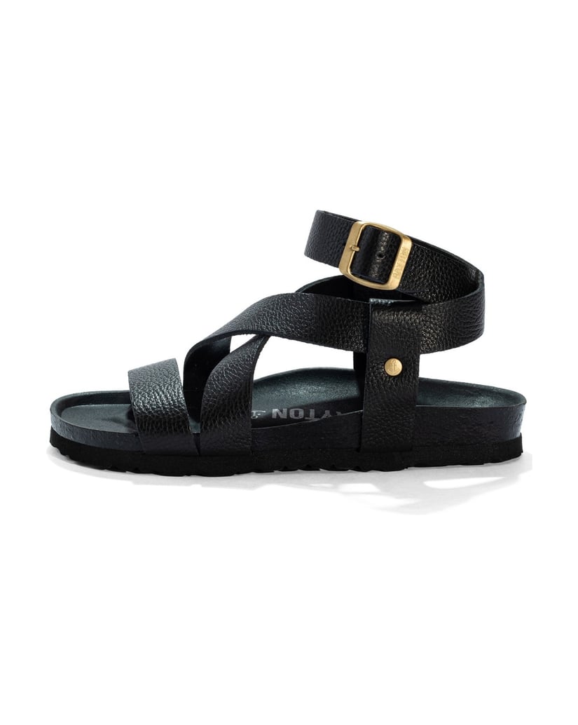 Bayton-Ledersandalen-für-Damen-MYKONOS-schwarz
