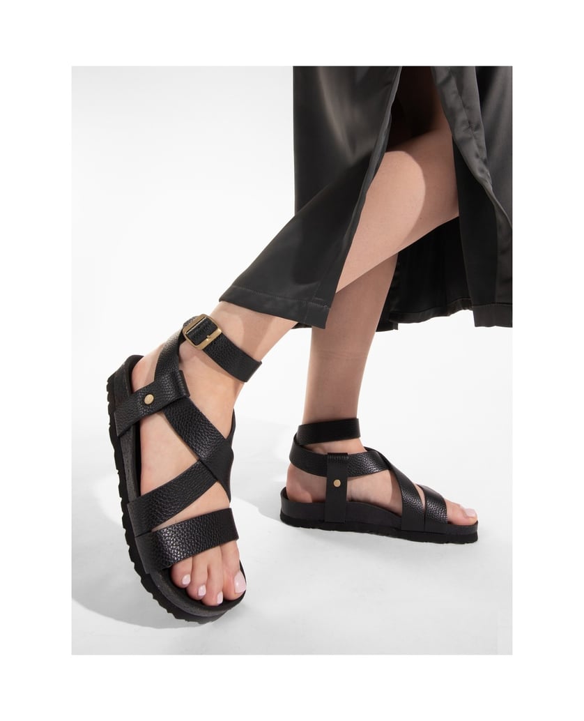 Bayton-Ledersandalen-für-Damen-MYKONOS-schwarz