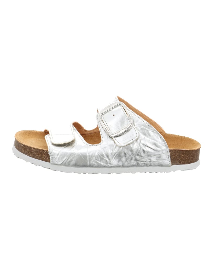 Think-Tieffußbett-Pantolette-CRISSI-silber