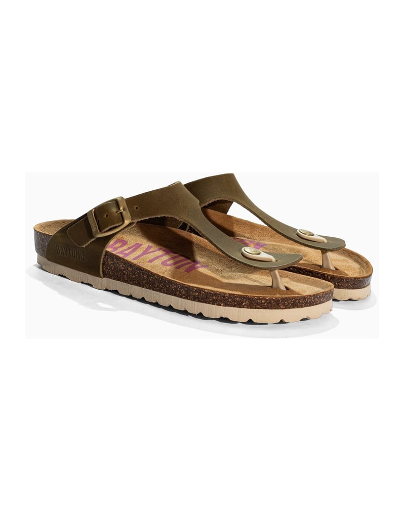 Bayton-Leather-mules-women-Mercure-oliv