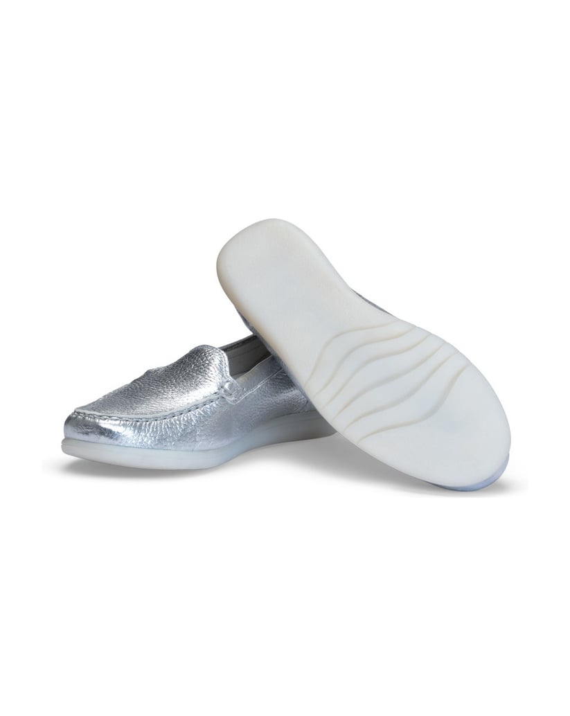 VITAFORM-Hirschleder-Slipper-silber