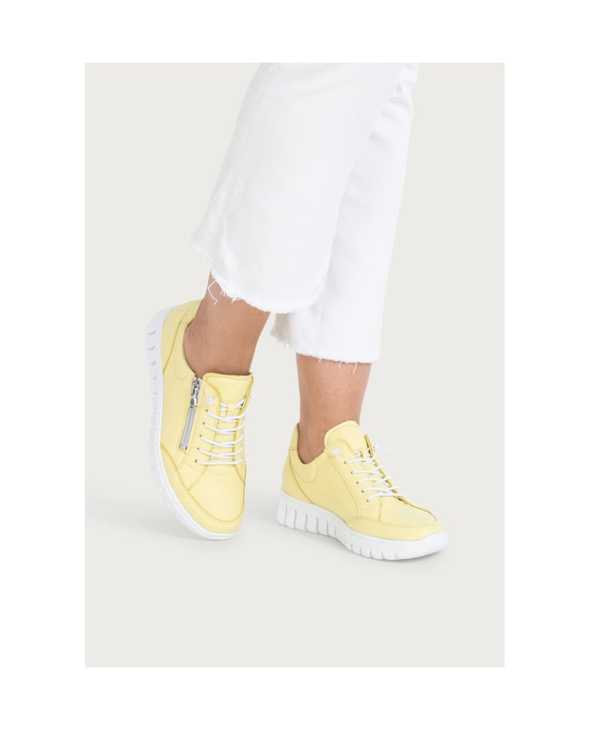 VITAFORM-Hirschleder-Sneaker-gelb